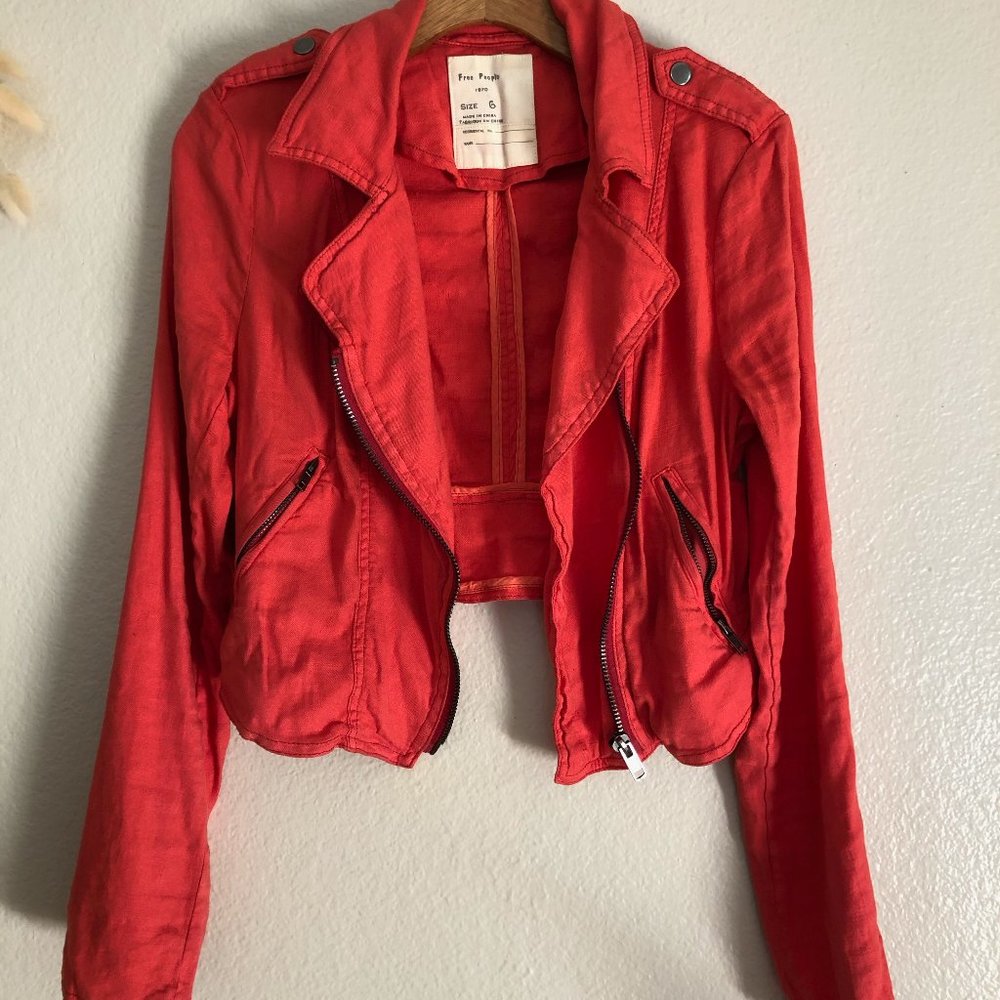 Free People Cropped Military Jacket - Picture 2 of 8